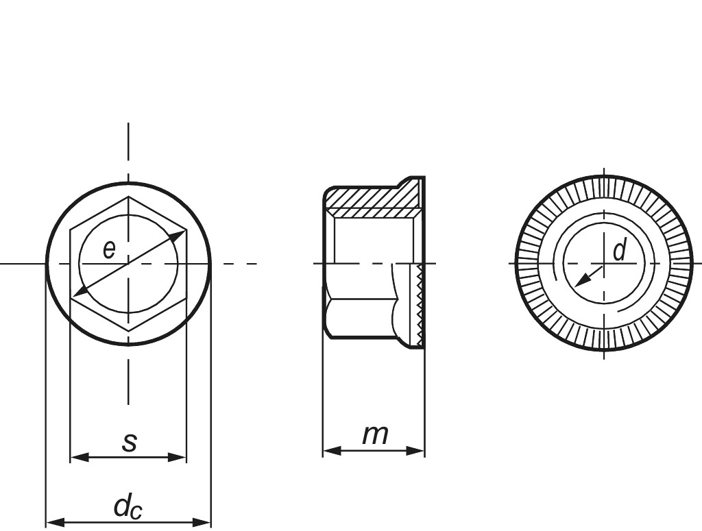 Verbus Ripp Mutter   M 12 W193   Güte 10